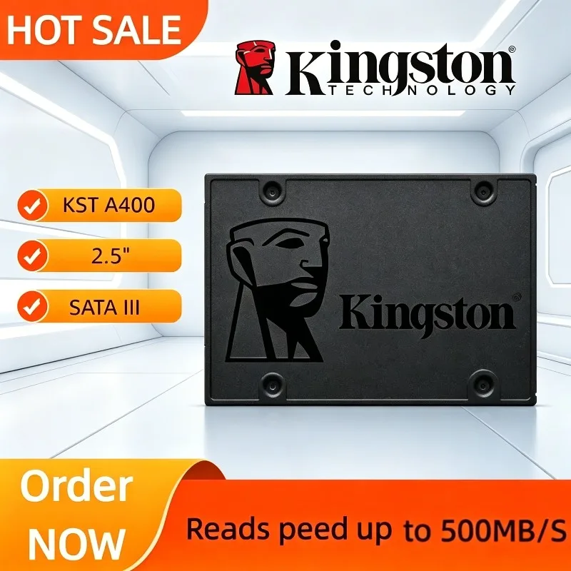 Kingston SSD 2.5 Inch SSDs SATA III HDD Hard Disk for Laptop Desktop PC Internal Solid State Drive A400 960GB 480GB 240GB 120GB
Kingston SSD 2.5 Inch SSDs SATA III HDD Hard Disk for Laptop Desktop PC Internal Solid State Drive A400 960GB 480GB 240GB 120GB