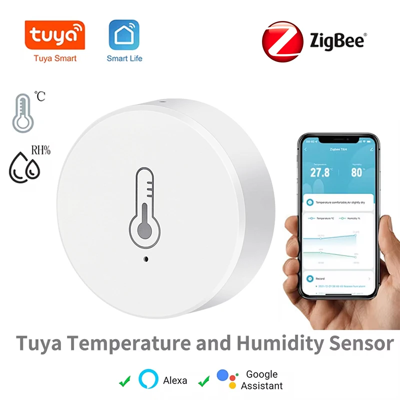 Датчик температуры и влажности Tuya ZigBee, умное управление с помощью приложения, работает с Alexa Google Home Smart Life/Tuya
Датчик температуры и влажности Tuya ZigBee, умное управление с помощью приложения, работает с Alexa Google Home Smart Life/Tuya