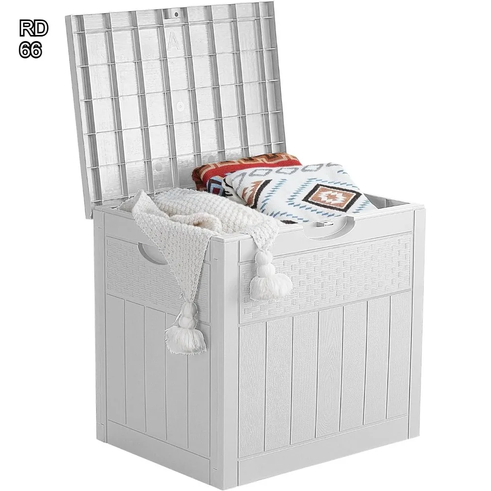 33 Gallon Waterproof Lockable Outdoor Storage Box for Porch, Patio Cushions and Delivery Packages, White
33 Gallon Waterproof Lockable Outdoor Storage Box for Porch, Patio Cushions and Delivery Packages, White