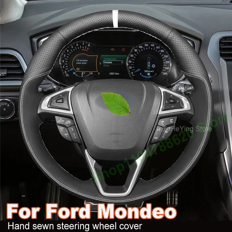 Hand-sewn Anti-slip Breathable Leather Car Steering Wheel Covers Handle Cover For Ford Mondeo 2014-2020 Edge Galaxy S-Max
Hand-sewn Anti-slip Breathable Leather Car Steering Wheel Covers Handle Cover For Ford Mondeo 2014-2020 Edge Galaxy S-Max