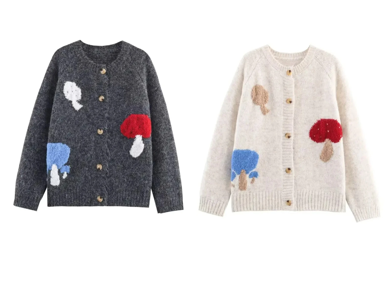 Новый осенний свободный вязаный кардиган с длинными рукавами, милый возрастной мультяшный гриб
Новый осенний свободный вязаный кардиган с длинными рукавами, милый возрастной мультяшный гриб