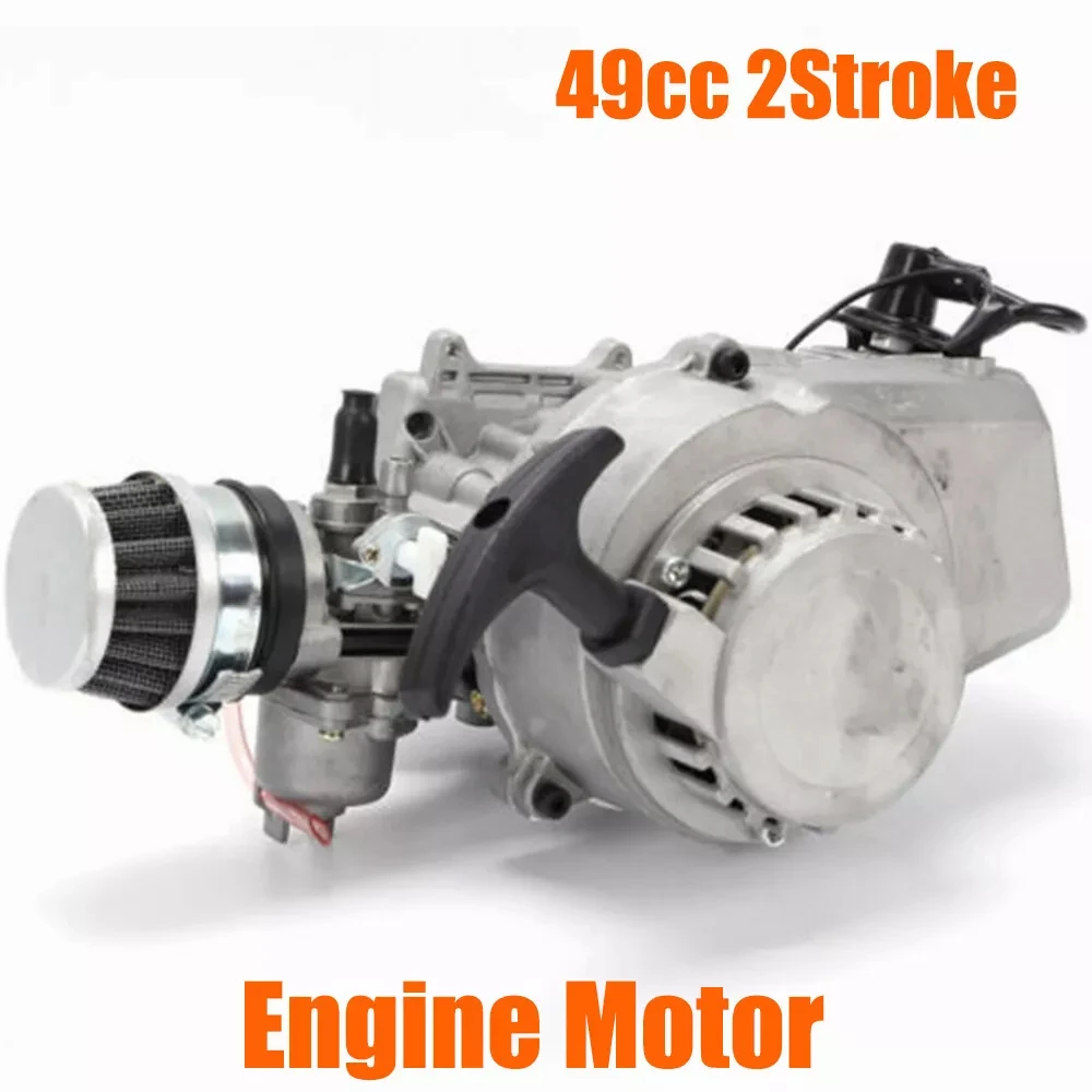 49cc 2 Stroke Engine Motor Kit with Pull Start for Pocket Bike, Dirt Bike, ATV, Scooter, Quad
49cc 2 Stroke Engine Motor Kit with Pull Start for Pocket Bike, Dirt Bike, ATV, Scooter, Quad