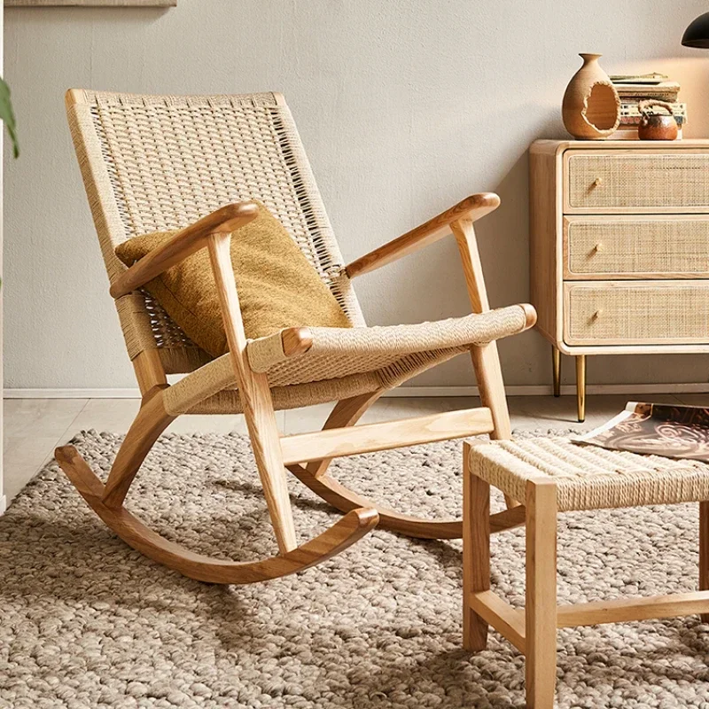 Solid wood rocking rattan rocking chair outdoor balcony leisure rattan chair single sofa household adult recliner
Solid wood rocking rattan rocking chair outdoor balcony leisure rattan chair single sofa household adult recliner
