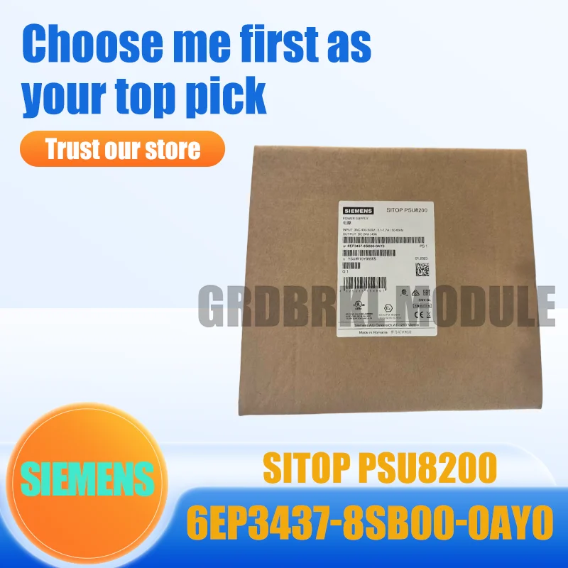 New Original SIEMENS SITOP PSU8200 6EP3437-8SB00-0AY0 24 V DC/40 A Power Supply
New Original SIEMENS SITOP PSU8200 6EP3437-8SB00-0AY0 24 V DC/40 A Power Supply