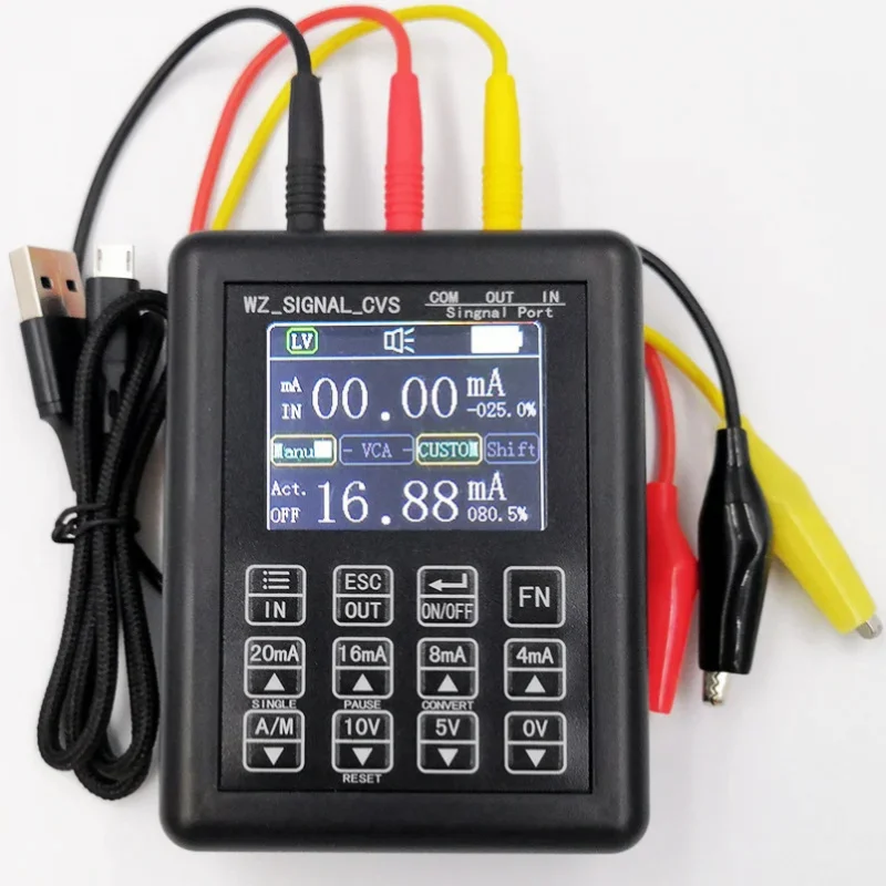 Precision 4-20mA 0-10V Signal Generator Process Controlling Signal Calibrator Current Source 0-24mA 0-5V Simulator WZ-SIGNAL-CVS
Precision 4-20mA 0-10V Signal Generator Process Controlling Signal Calibrator Current Source 0-24mA 0-5V Simulator WZ-SIGNAL-CVS