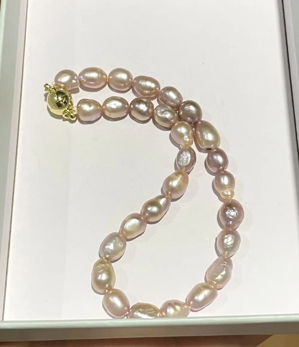 8-9mm Baroque Real Natural Freshwater Pearl Necklace for Women Jewelry Purple Irregular Pearl Charm Choker Magnet Buckle Collar
8-9mm Baroque Real Natural Freshwater Pearl Necklace for Women Jewelry Purple Irregular Pearl Charm Choker Magnet Buckle Collar