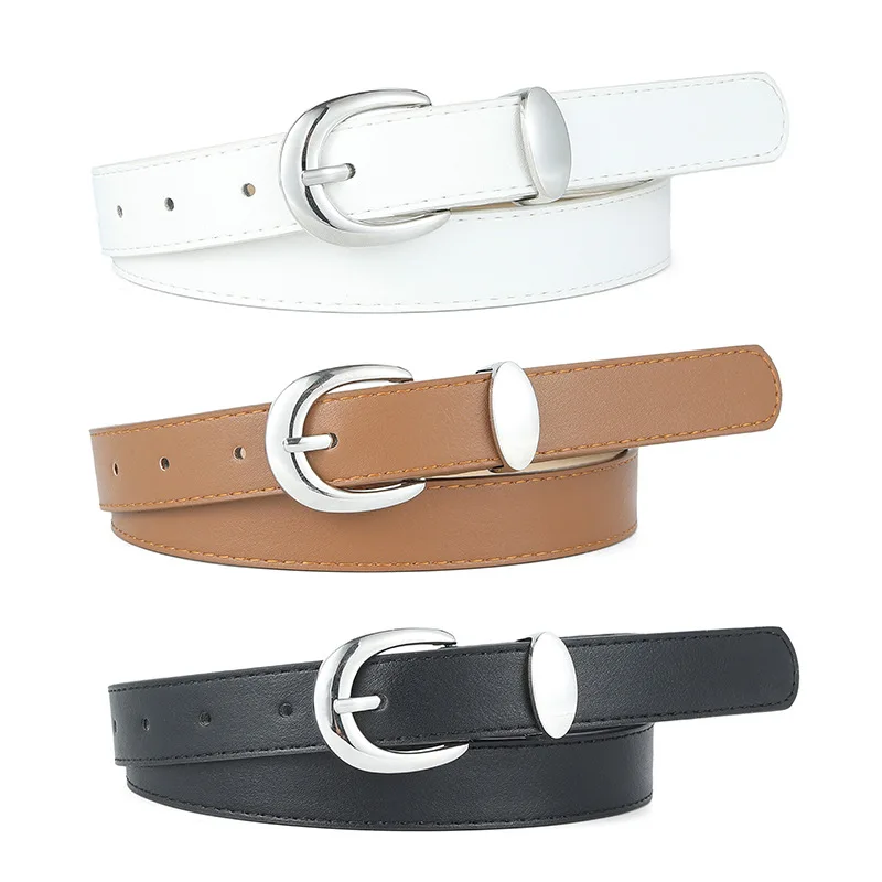 New Style Silver Buckle Silver Circle PU Leather Belt Women's Senior Sense of Hundred Decorative Outwear Pants Belt
New Style Silver Buckle Silver Circle PU Leather Belt Women's Senior Sense of Hundred Decorative Outwear Pants Belt