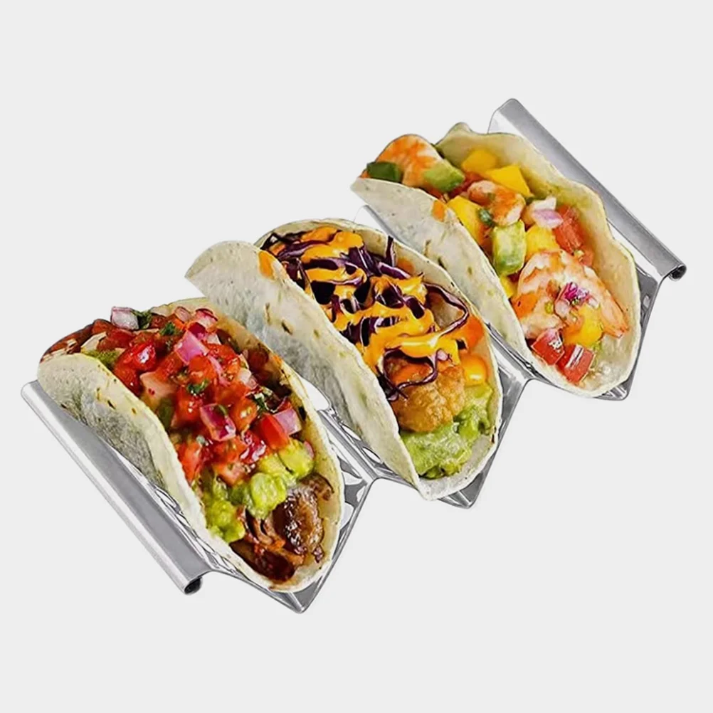 4 Pcs Stainless Steel Taco Holder W Shaped Rack for Buns S wiches Burritos Tortillas Corn Food Support Easy Clean
4 Pcs Stainless Steel Taco Holder W Shaped Rack for Buns S wiches Burritos Tortillas Corn Food Support Easy Clean