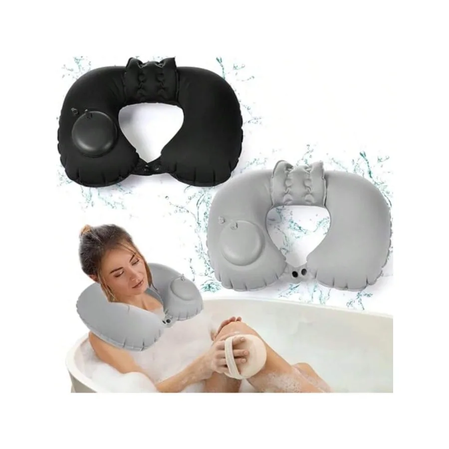 AWYY2 Pcs Inflatable Bath Pillows For Tub Bath Head And Neck U Shaped Blow Up Full Body Travel Pillow With Adjustable Button Gr
AWYY2 Pcs Inflatable Bath Pillows For Tub Bath Head And Neck U Shaped Blow Up Full Body Travel Pillow With Adjustable Button Gr