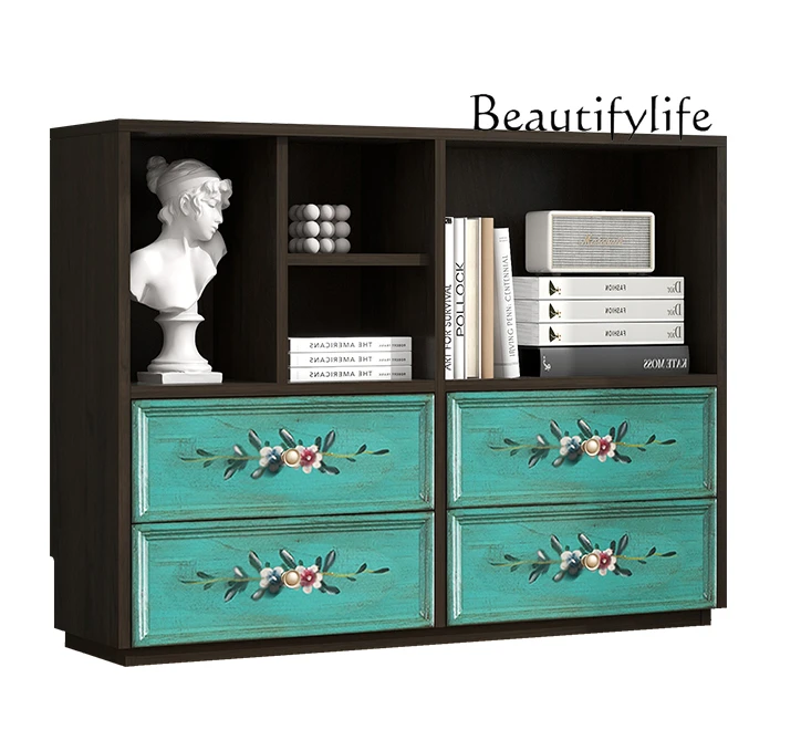 American Country Bookcase Living Room Sideboard Cabinet Painted Storage Sofa Storage Cabinet Vintage Pastoral Style
American Country Bookcase Living Room Sideboard Cabinet Painted Storage Sofa Storage Cabinet Vintage Pastoral Style