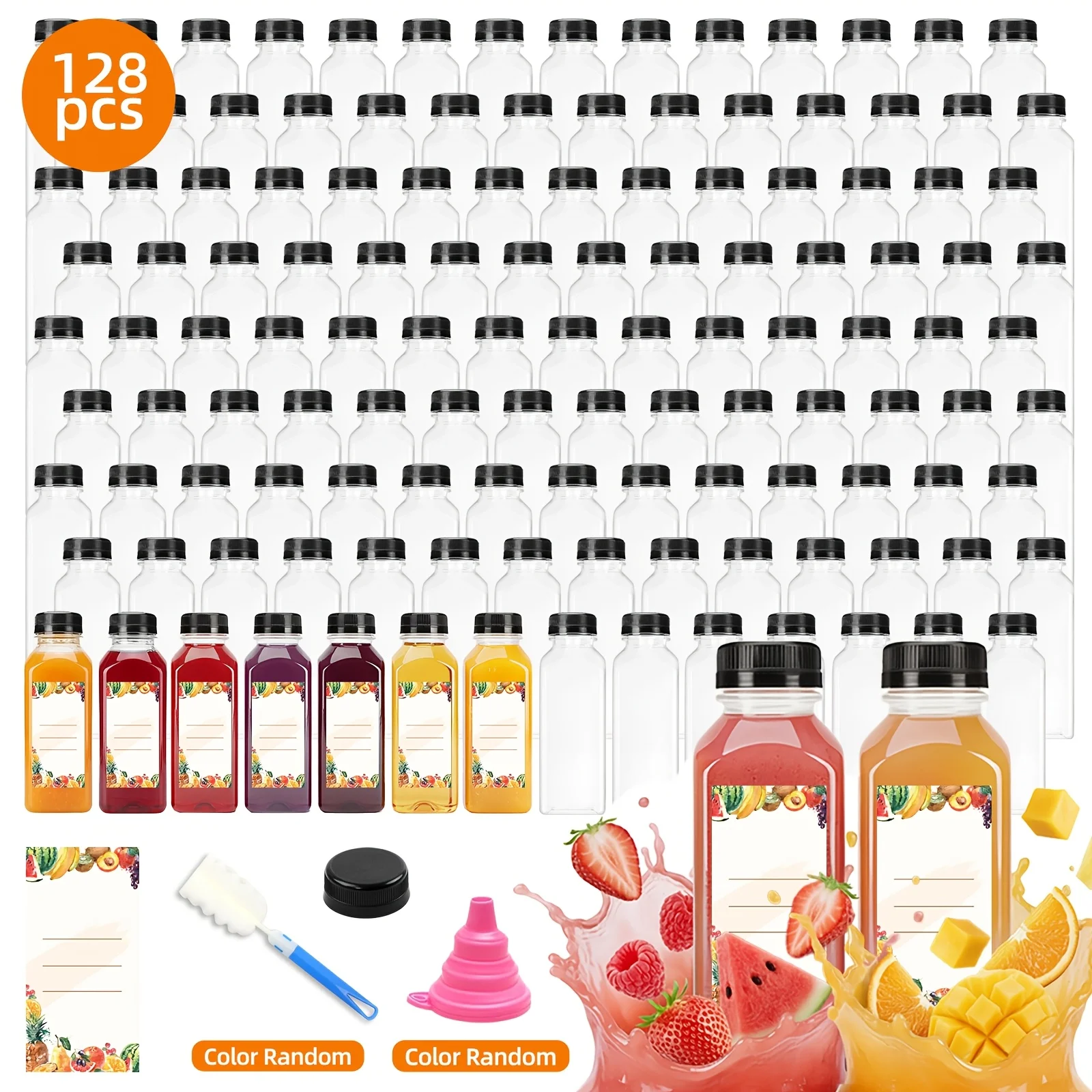 128pcs 12Oz Juice Bottles, Plastic Juice Bottles with Caps, Reusable Drink Containers for Juicing, Smoothie And Other Beverages
128pcs 12Oz Juice Bottles, Plastic Juice Bottles with Caps, Reusable Drink Containers for Juicing, Smoothie And Other Beverages