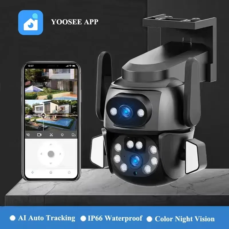 YOOSEE FHD 8MP Dual Lens Dual Screen Outdoor Waterproof Auto Tracking Two Way Audio Color Night Vision Surveillance Camera
YOOSEE FHD 8MP Dual Lens Dual Screen Outdoor Waterproof Auto Tracking Two Way Audio Color Night Vision Surveillance Camera