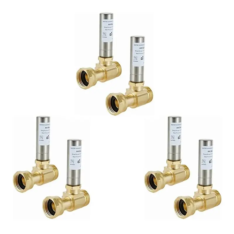 【HOME ESSENTIAL】S-241 Stainless Steel Water Hammer Eliminator For Washing Machines, 3/4 Inch Rotary Joint, 6PCS
【HOME ESSENTIAL】S-241 Stainless Steel Water Hammer Eliminator For Washing Machines, 3/4 Inch Rotary Joint, 6PCS
