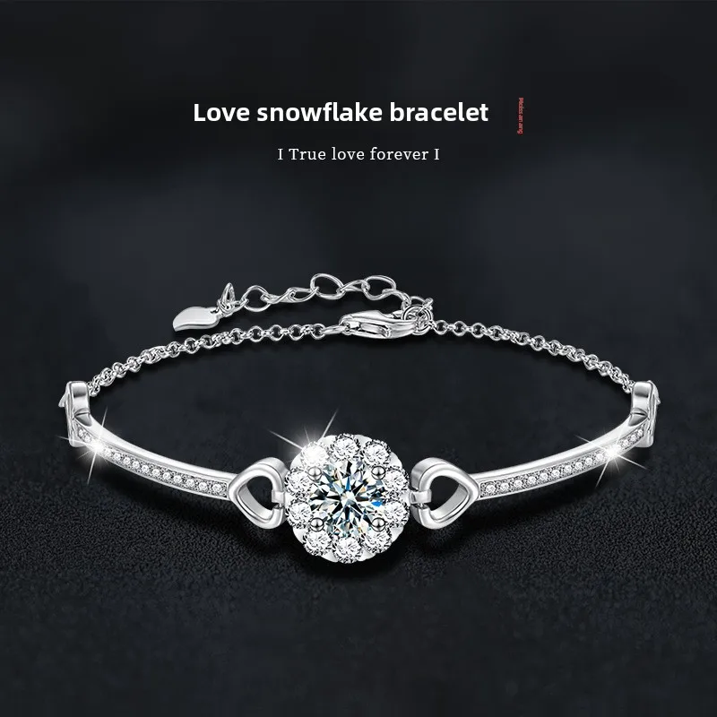 S925 Sterling Silver Moissanite Starry Bracelet - Full Pavé Tennis Bracelet for Women
S925 Sterling Silver Moissanite Starry Bracelet - Full Pavé Tennis Bracelet for Women