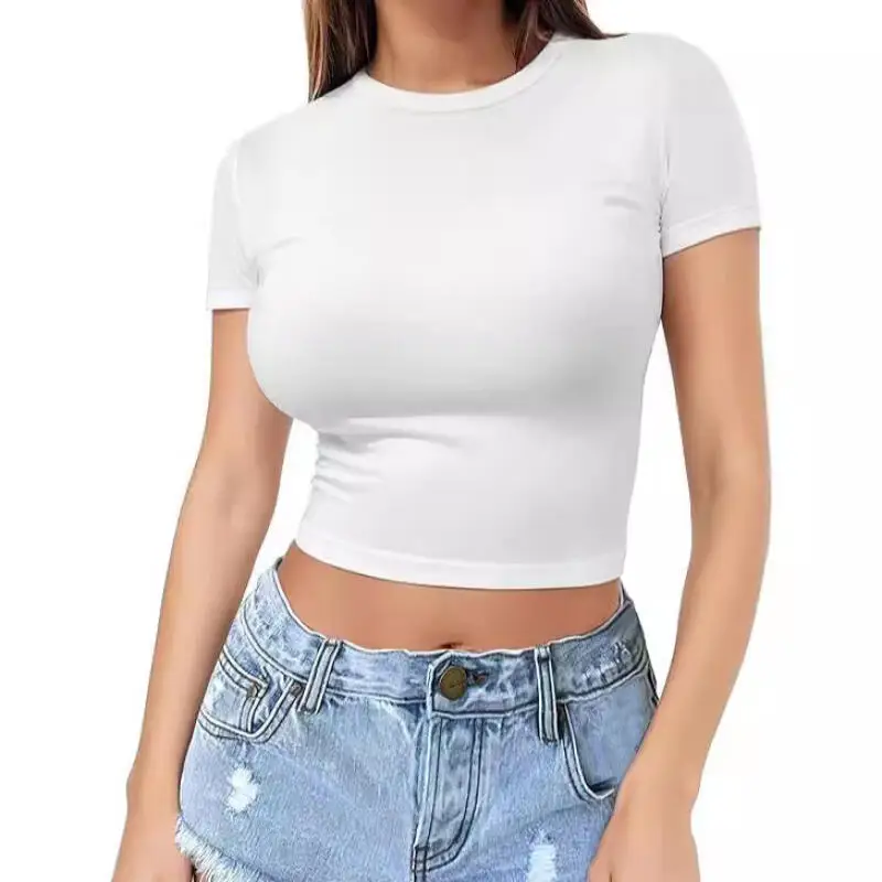 Women's Navel T-shirt Spice Girls Summer Pullover Top Women's Thin Round Neck Fashion Milk Silk Short Sleeve
Women's Navel T-shirt Spice Girls Summer Pullover Top Women's Thin Round Neck Fashion Milk Silk Short Sleeve