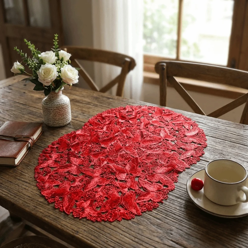 4PCS Hollowed-Out Butterfly Dining Table Mat Round Heat Resistant Heat-Insulating Mat Decorative Stylish Non-Slip PVC Mat
4PCS Hollowed-Out Butterfly Dining Table Mat Round Heat Resistant Heat-Insulating Mat Decorative Stylish Non-Slip PVC Mat