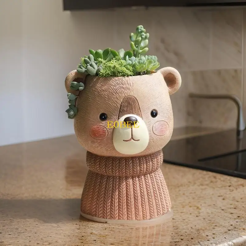 E0BE 3D Bear Flower Pots Mold Epoxy Resin Molds Pen Holder Holder Cement Planter Silicone Mould Home Decorations
E0BE 3D Bear Flower Pots Mold Epoxy Resin Molds Pen Holder Holder Cement Planter Silicone Mould Home Decorations