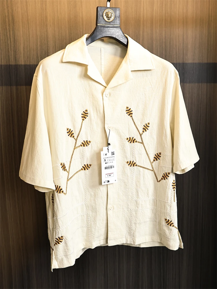 Loose Fit Cuban Collar Short Sleeve Men's Shirt Summer OS Version Casual Style Youth Daily Wear Regular Length Plant Floral
Loose Fit Cuban Collar Short Sleeve Men's Shirt Summer OS Version Casual Style Youth Daily Wear Regular Length Plant Floral