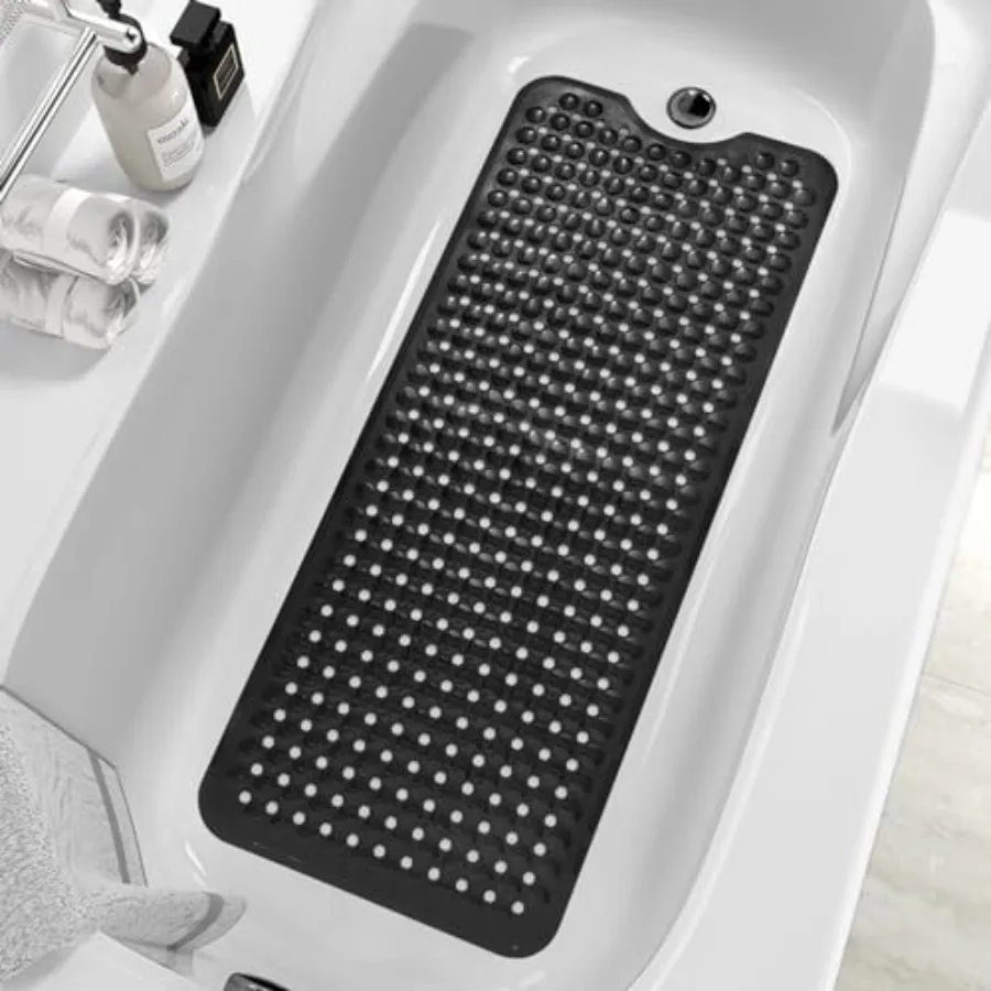 Bath Tub and Shower Mats, Non-Slip 39 x 16 Inch Extra Long Bath Mat, Machine Washable Bathtub Mat with Drain Holes, Suction Cup
Bath Tub and Shower Mats, Non-Slip 39 x 16 Inch Extra Long Bath Mat, Machine Washable Bathtub Mat with Drain Holes, Suction Cup
