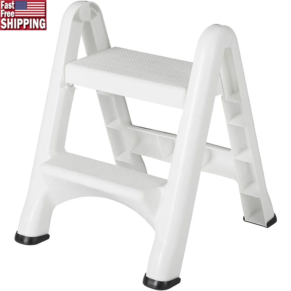 Durable Two-Step Stool Lightweight Folding Step Stool Heavy Duty Non-Slip Foot Stool Kids Adults Indoor Outdoor Use
Durable Two-Step Stool Lightweight Folding Step Stool Heavy Duty Non-Slip Foot Stool Kids Adults Indoor Outdoor Use