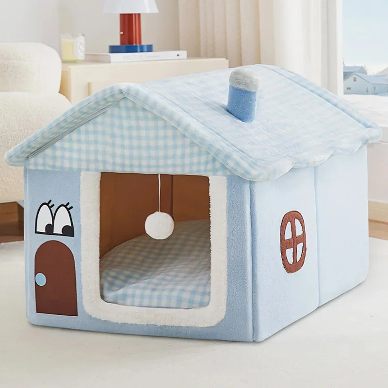 Домик для кошек, теплая лежанка, съемная, моющаяся, плюшевая, уютная вилла, безопасное пространство для мелких животных, домашняя обстановка для гостиной, осенне-зимний подарок для котят
Домик для кошек, теплая лежанка, съемная, моющаяся, плюшевая, уютная вилла, безопасное пространство для мелких животных, домашняя обстановка для гостиной, осенне-зимний подарок для котят