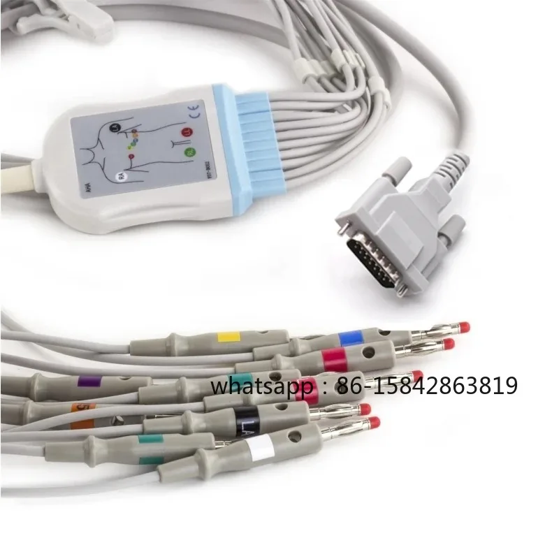Schiller Plus ECG EKG Cable 10-Lead for Bionet, Welch Allyn, MORTARA, BLT Biolight, Compatible 12-Channel ECG Cable
Schiller Plus ECG EKG Cable 10-Lead for Bionet, Welch Allyn, MORTARA, BLT Biolight, Compatible 12-Channel ECG Cable