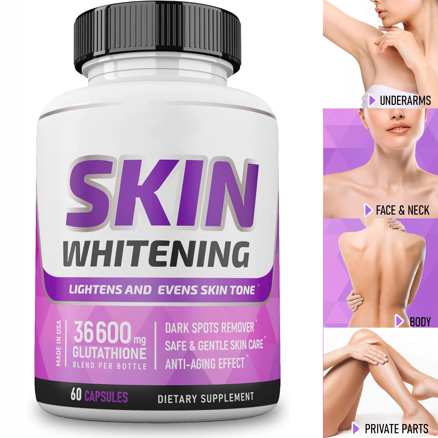 Glutathione Whitening Pills Skin Lightening Pills - Skin Whitening Supplement - for Dark People & Anti Aging & Dark Spot Remover
Glutathione Whitening Pills Skin Lightening Pills - Skin Whitening Supplement - for Dark People & Anti Aging & Dark Spot Remover