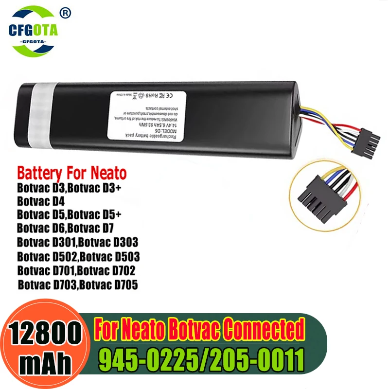 Original Replacement Battery 14.4V 6800mAh for Neato Botvac D3 D4 D5 D6 D7 D301 D303 D502 D503 D701 205-0011 Sweeping Robot
Original Replacement Battery 14.4V 6800mAh for Neato Botvac D3 D4 D5 D6 D7 D301 D303 D502 D503 D701 205-0011 Sweeping Robot