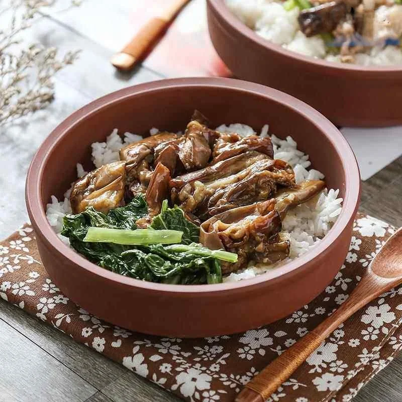 Retro Ceramic Steamed Rice Bowl Purple Clay Dining Utensils Steamed Egg Rice Bowl Home Use Farm Style Eight-Sided Bowl
Retro Ceramic Steamed Rice Bowl Purple Clay Dining Utensils Steamed Egg Rice Bowl Home Use Farm Style Eight-Sided Bowl