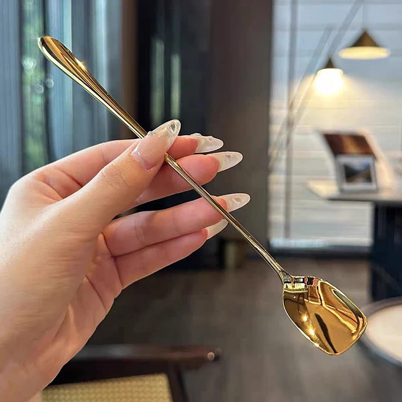 Stainless Steel Coffee Tea Spoon Net Red Golden Dinner Long Handle Stirring Dessert Honey Spoons For Kitchen Accessories Gadgets
Stainless Steel Coffee Tea Spoon Net Red Golden Dinner Long Handle Stirring Dessert Honey Spoons For Kitchen Accessories Gadgets
