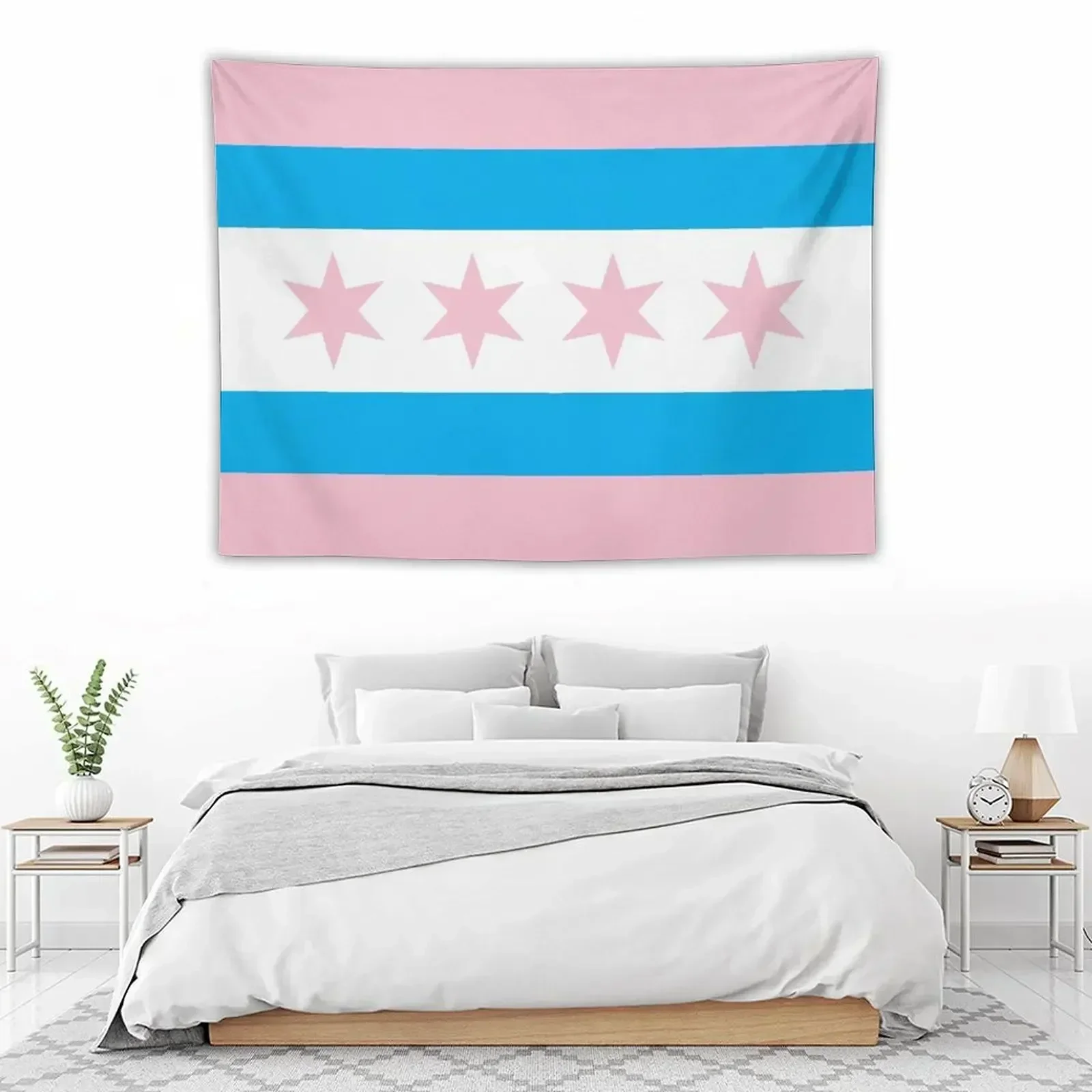 Trans Pride Chicago Flag (All Over) Tapestry Wall Tapestries Room Decor For Girls Wall Decoration Tapestry
Trans Pride Chicago Flag (All Over) Tapestry Wall Tapestries Room Decor For Girls Wall Decoration Tapestry