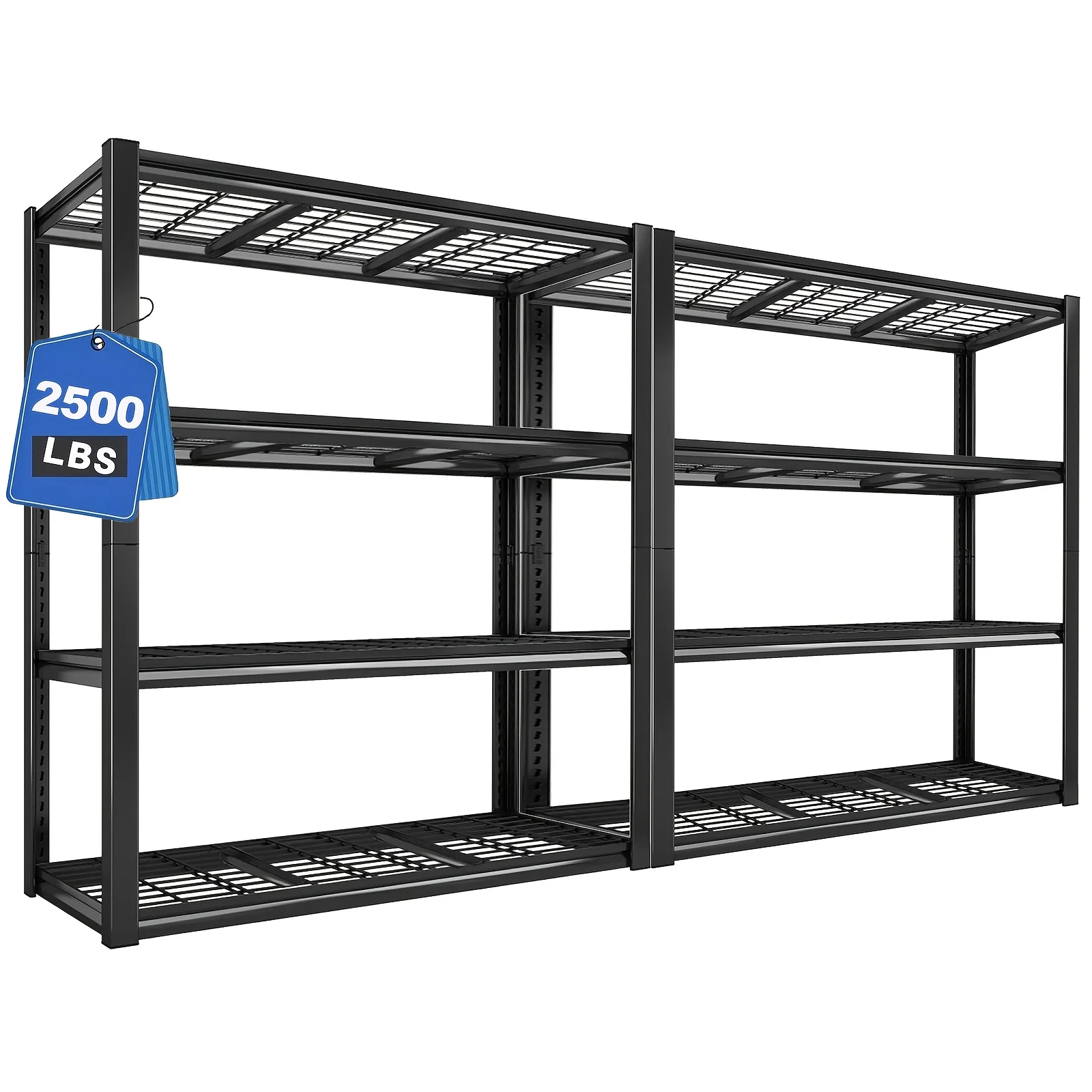 Heavy-Duty Garage Shelving Measuring 40 Inches Wide, Capable of Holding Up to 2240 Pounds. This 4-Tier Adjustable Metal Shelving Unit Is Ideal for Kitchens, Warehouses, Basements, Utility Shelves
Heavy-Duty Garage Shelving Measuring 40 Inches Wide, Capable of Holding Up to 2240 Pounds. This 4-Tier Adjustable Metal Shelving Unit Is Ideal for Kitchens, Warehouses, Basements, Utility Shelves