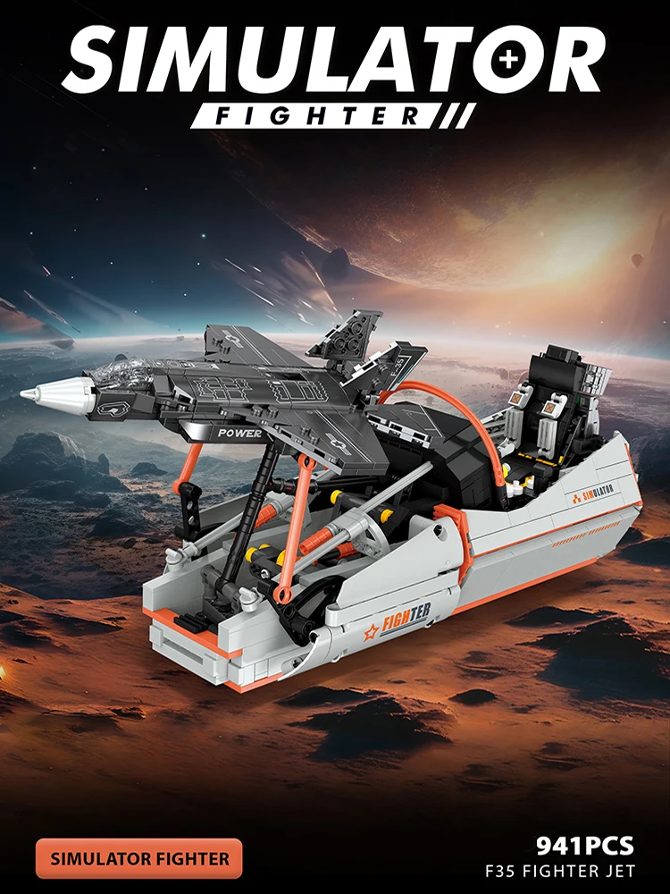 F35 Fighter Jet Flight Simulator Model Building Blocks Toy DIY Realistic Cockpit Plane Design Kits For Kids Educational Gifts
F35 Fighter Jet Flight Simulator Model Building Blocks Toy DIY Realistic Cockpit Plane Design Kits For Kids Educational Gifts