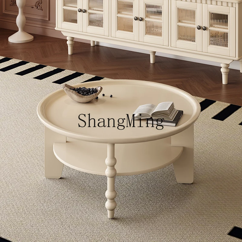 ZYY retro solid wood round coffee table living room household double storage glass tea table TV cabinet
ZYY retro solid wood round coffee table living room household double storage glass tea table TV cabinet