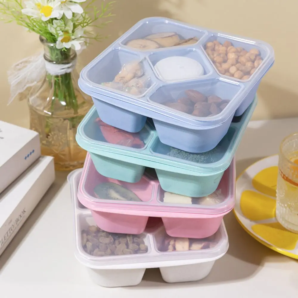 Household 5 Compartments Lunch Box Leakproof Wheat Straw Snack Containers Reusable Square Picnic Box Worker
Household 5 Compartments Lunch Box Leakproof Wheat Straw Snack Containers Reusable Square Picnic Box Worker