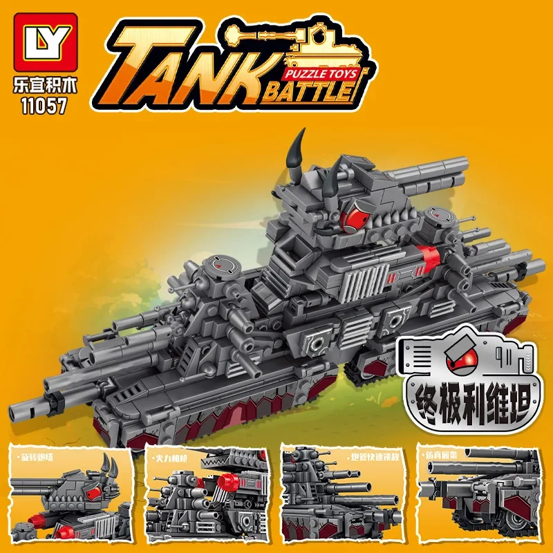 MOC Military Tank Series Building Blocks Toy Set Creative WW2 Technology Army KV44/99 Tanks Weapon Model Bricks Toy for Boy Gift
MOC Military Tank Series Building Blocks Toy Set Creative WW2 Technology Army KV44/99 Tanks Weapon Model Bricks Toy for Boy Gift