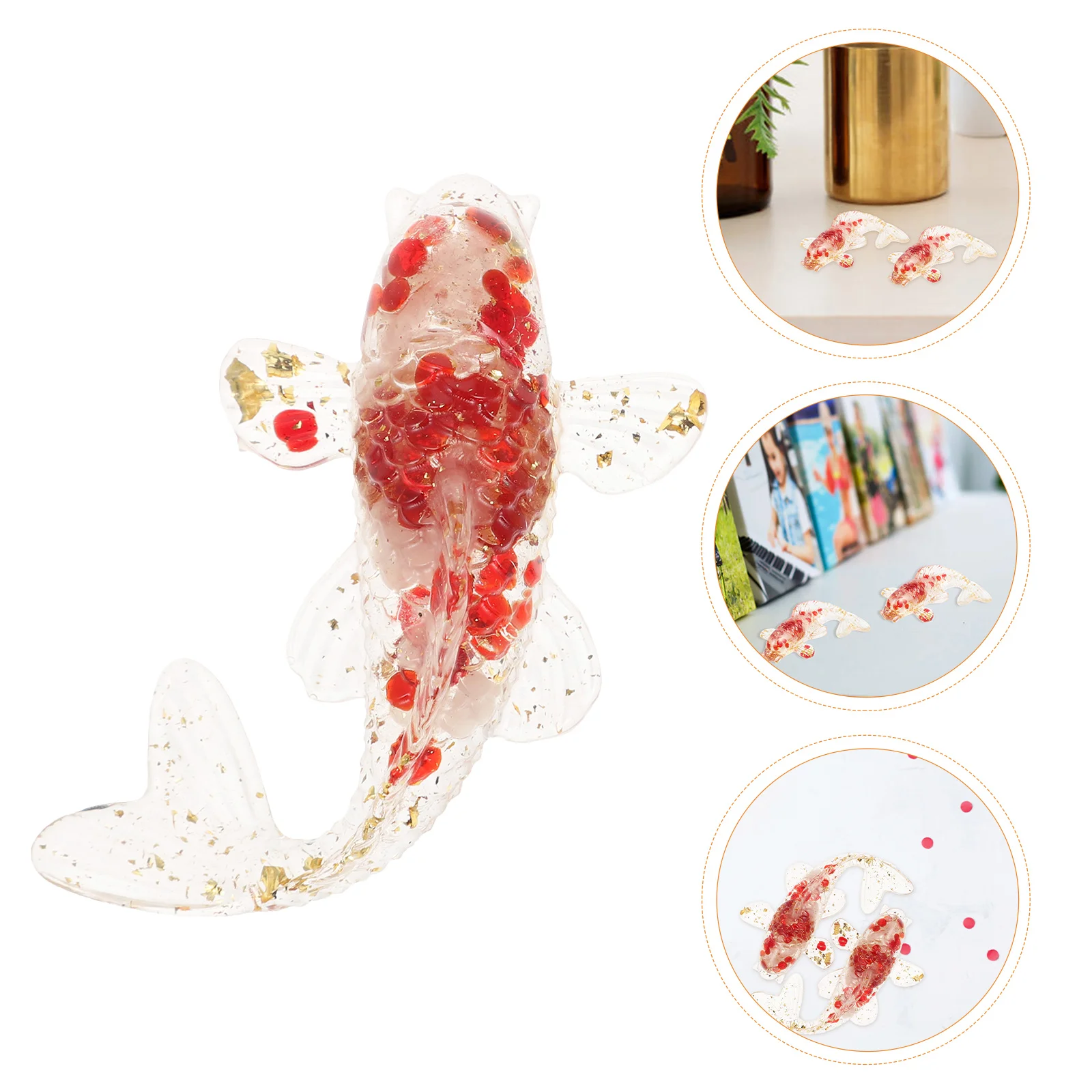 6Pcs Crystal Koi Fish Resin Mini Feng Shui Lucky Ornament Home Aquarium Desk Decor Carp Sculpture
6Pcs Crystal Koi Fish Resin Mini Feng Shui Lucky Ornament Home Aquarium Desk Decor Carp Sculpture