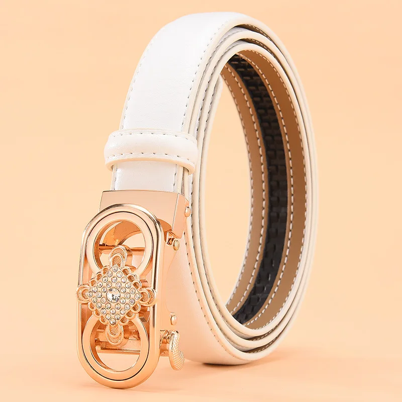 Women's Genuine Leather Automatic Buckle White Versatile Belt Korean-style Student Waistband Women's Pants Belt Chinese Knot
Women's Genuine Leather Automatic Buckle White Versatile Belt Korean-style Student Waistband Women's Pants Belt Chinese Knot