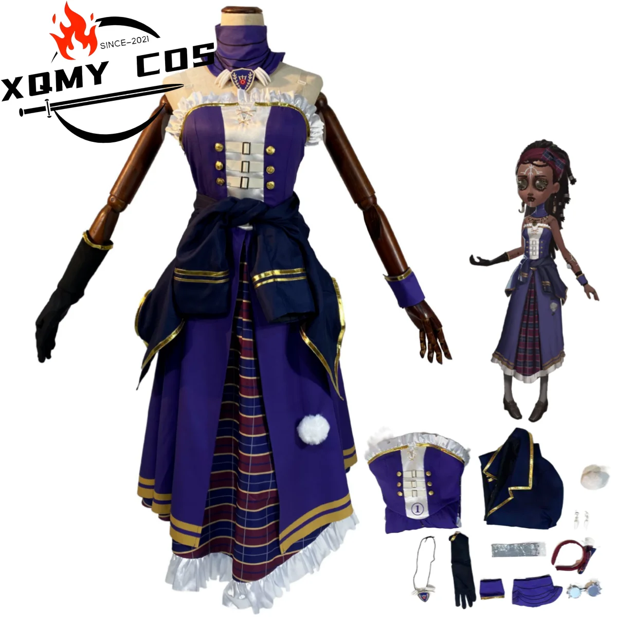 XqAnime Game Identity Ⅴ Patricia Dorval Enchantress Cosplay Costume Purple Evening Dress Coat Woman Sexy Masked Ball Party Suit
XqAnime Game Identity Ⅴ Patricia Dorval Enchantress Cosplay Costume Purple Evening Dress Coat Woman Sexy Masked Ball Party Suit