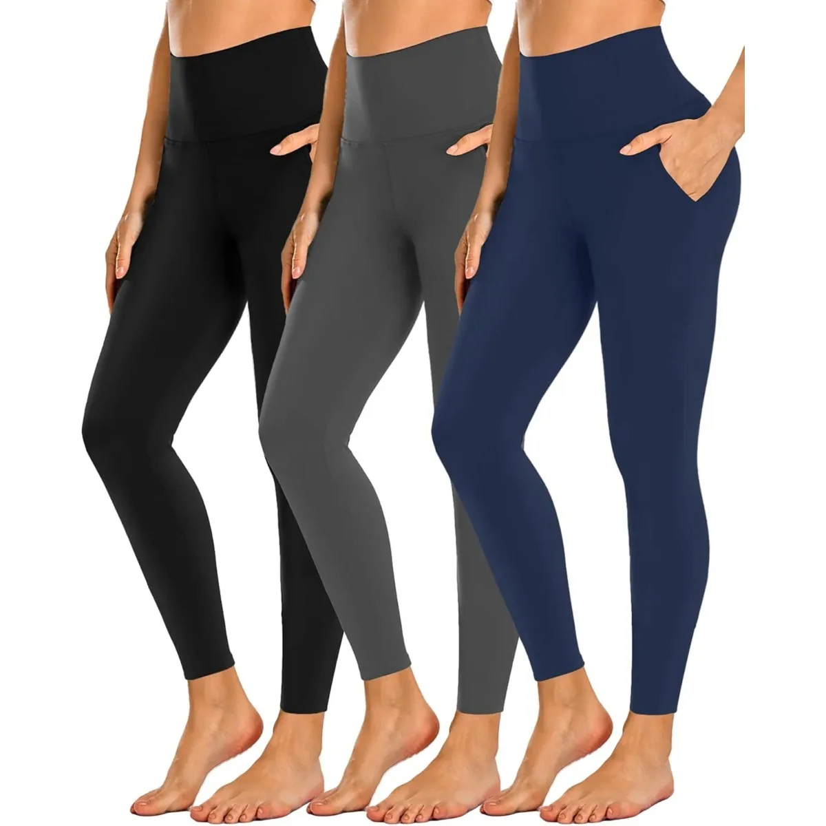Zenflex 3 Pack Leggings with Pockets for Women,High Waisted Tummy Control Workout Yoga Pants
Zenflex 3 Pack Leggings with Pockets for Women,High Waisted Tummy Control Workout Yoga Pants