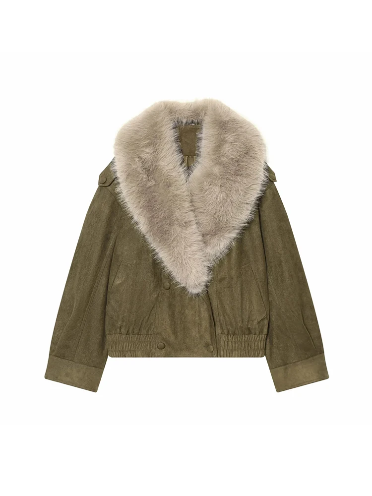 Women's Jacket Coats Autumn Winter Fashion Faux Fur Collar Long Sleeve Coats Vintage Female Outerwear Chic Tops
Women's Jacket Coats Autumn Winter Fashion Faux Fur Collar Long Sleeve Coats Vintage Female Outerwear Chic Tops