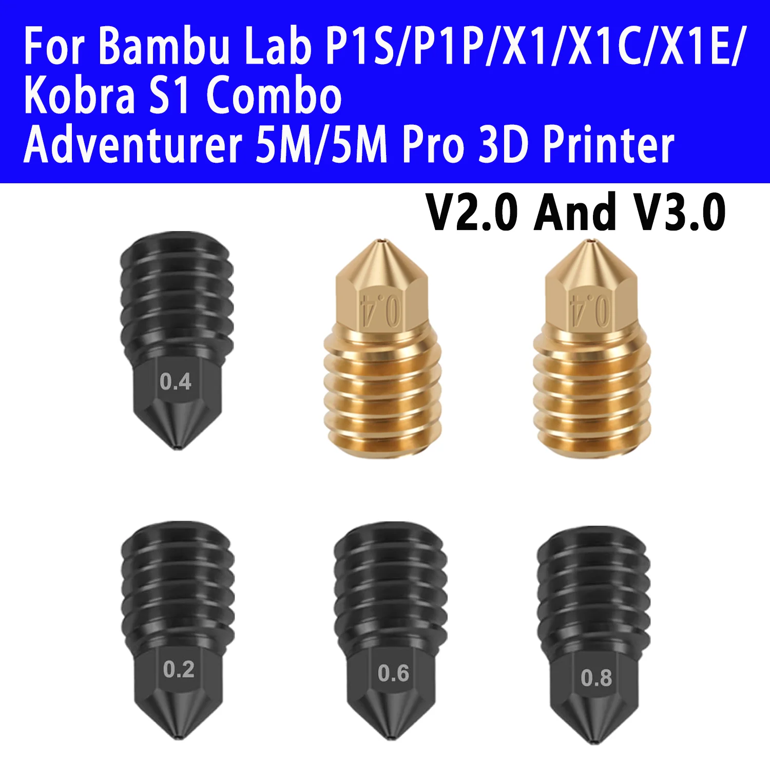Сопла версии 3.0 для Bambu Lab X1 P1 серии: улучшенные стандартные и высокопоточные сопла 0.2, 0.4, 0.6, 0.8 мм для Anycubic
Сопла версии 3.0 для Bambu Lab X1 P1 серии: улучшенные стандартные и высокопоточные сопла 0.2, 0.4, 0.6, 0.8 мм для Anycubic
