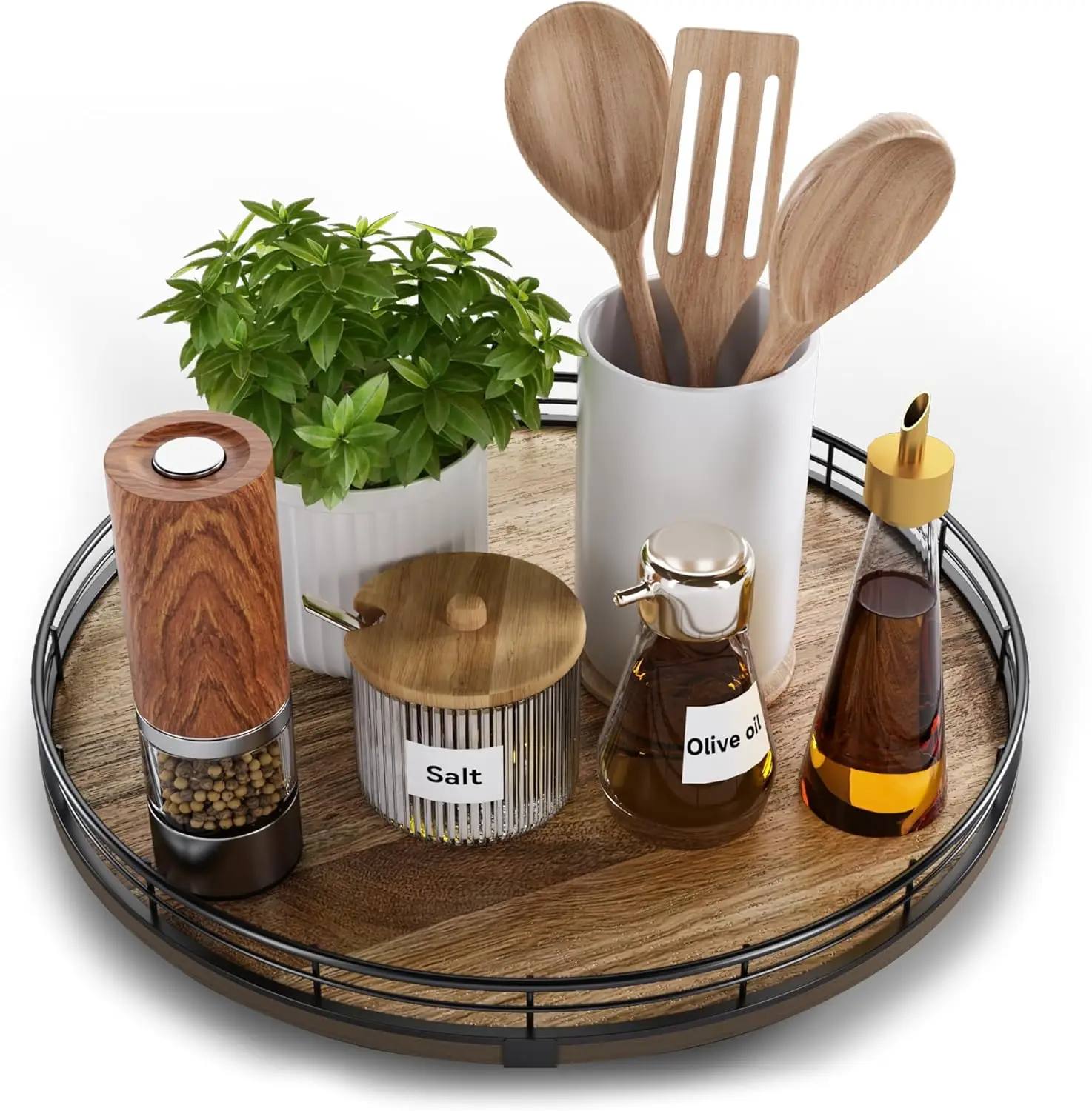 13" Acacia Wood Lazy Susan Turntable Organizer for Kitchen, Table Top Decor
13" Acacia Wood Lazy Susan Turntable Organizer for Kitchen, Table Top Decor
