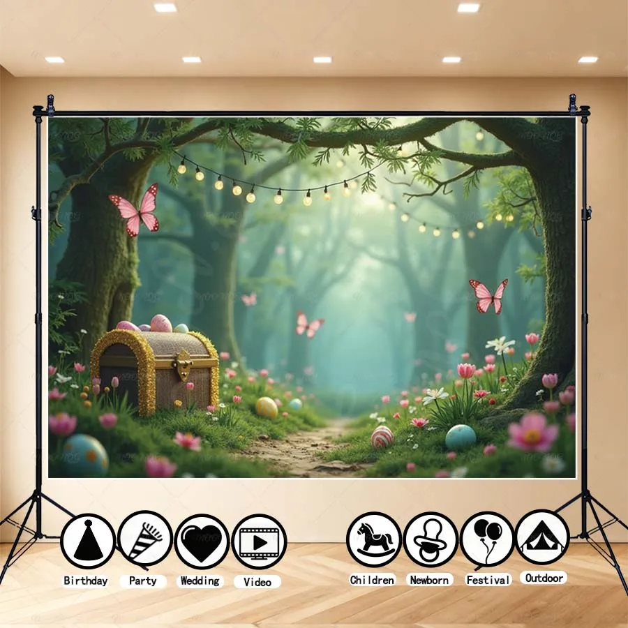 MOON.QG Easter Day Magical Forest Photo Background Butterfly String Light Floral Path Photography Backdrop Kid Baby Portrait
MOON.QG Easter Day Magical Forest Photo Background Butterfly String Light Floral Path Photography Backdrop Kid Baby Portrait