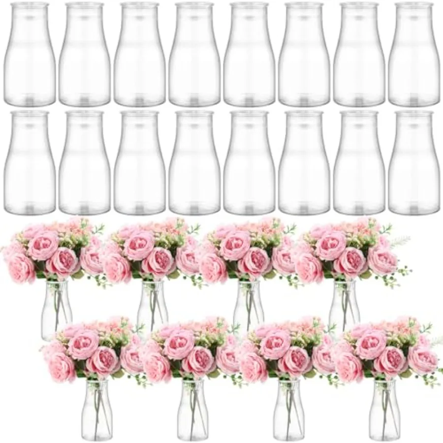 24 Pcs Plastic Bud Vases Bulk Small Clear Container for Flowers Height Shatterproof Crystal Bud Vase for Centerpieces Wedding H
24 Pcs Plastic Bud Vases Bulk Small Clear Container for Flowers Height Shatterproof Crystal Bud Vase for Centerpieces Wedding H