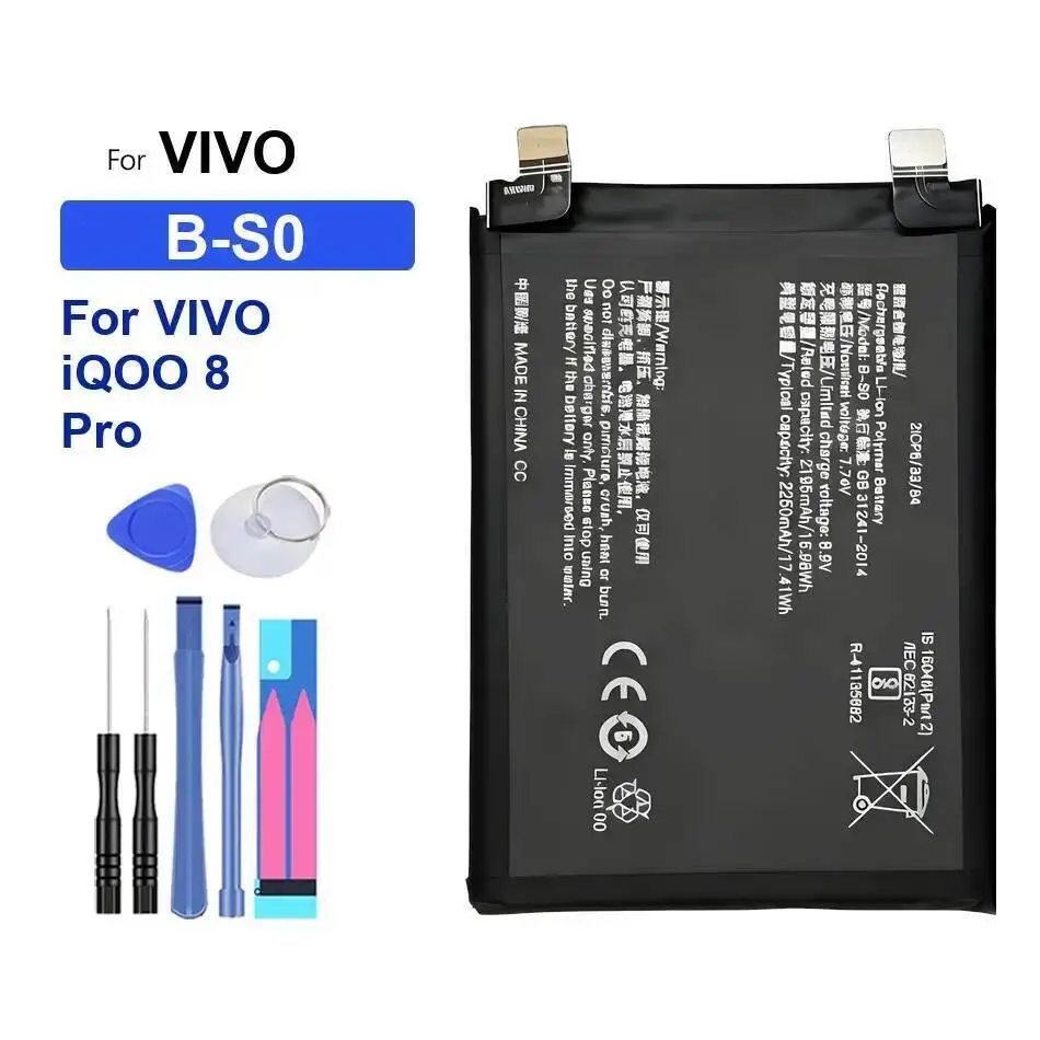 2250Mah Mobile Phone Battery Safe For Vivo Iqoo 8 Pro B-S0
2250Mah Mobile Phone Battery Safe For Vivo Iqoo 8 Pro B-S0