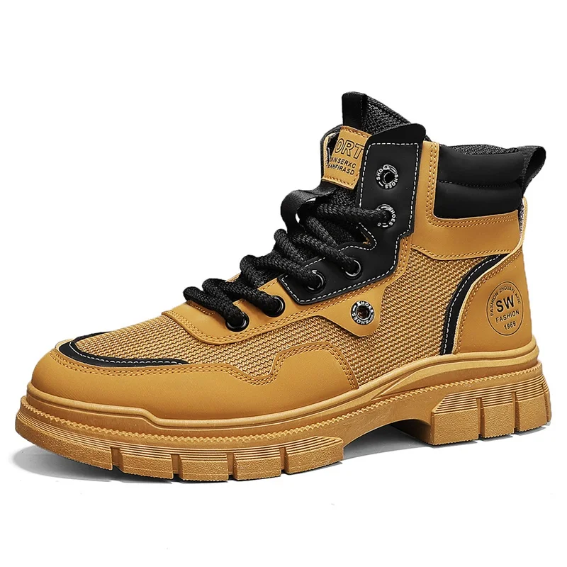 Men's motorcycle new high top Martin boots, British style versatile, comfortable and breathable men's shoes
Men's motorcycle new high top Martin boots, British style versatile, comfortable and breathable men's shoes