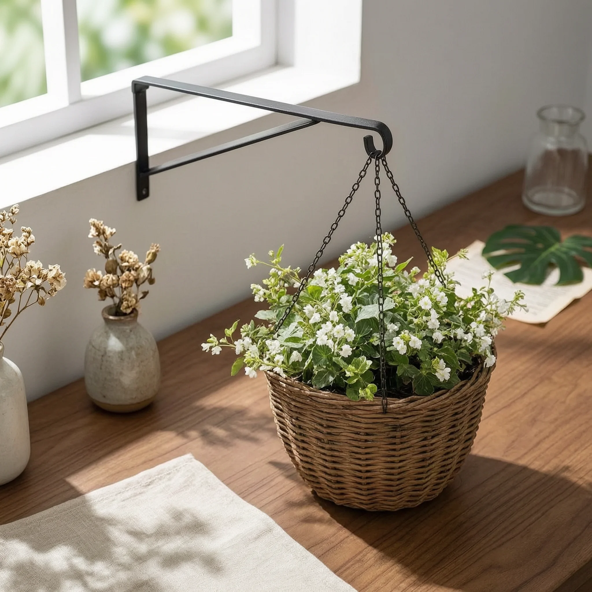 4 Pieces Hanging Basket Bracket Outdoor Hanging Basket Hook Fence Post Hanger Rust-Resistant over-the-Fence Plant Hanger
4 Pieces Hanging Basket Bracket Outdoor Hanging Basket Hook Fence Post Hanger Rust-Resistant over-the-Fence Plant Hanger