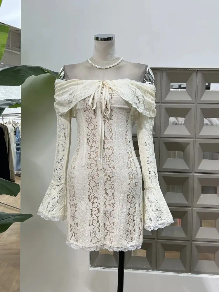 Sexy Lace Off Shoulder Mini Dress Birthday Party Women's Clothes Design Fashionable Slim Evening Gowns Club Activity Clothing
Sexy Lace Off Shoulder Mini Dress Birthday Party Women's Clothes Design Fashionable Slim Evening Gowns Club Activity Clothing