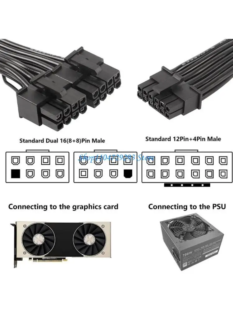 Y2GD CPU PSU Cable for RTX4080 RTX4090 Series 2x 8Pin Male to PCIE 16Pin Power Cord Streamlined Cable 12VHPWR PCIE5.0
Y2GD CPU PSU Cable for RTX4080 RTX4090 Series 2x 8Pin Male to PCIE 16Pin Power Cord Streamlined Cable 12VHPWR PCIE5.0